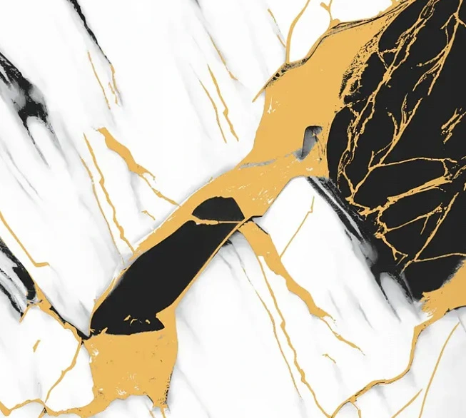 Carta da parati in marmo oro PVC